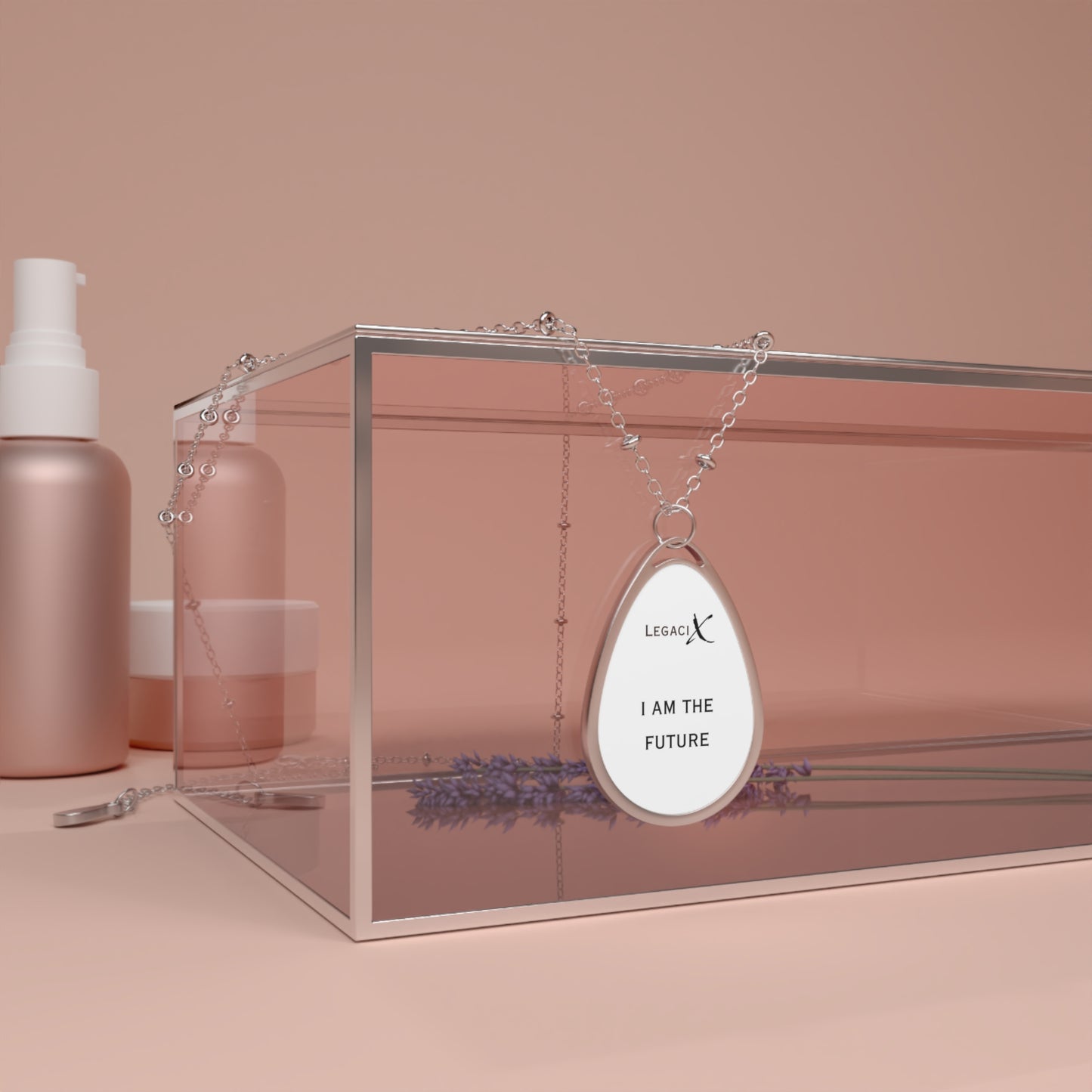 Legaci X Inspirational Oval Necklace - "I Am The Future"