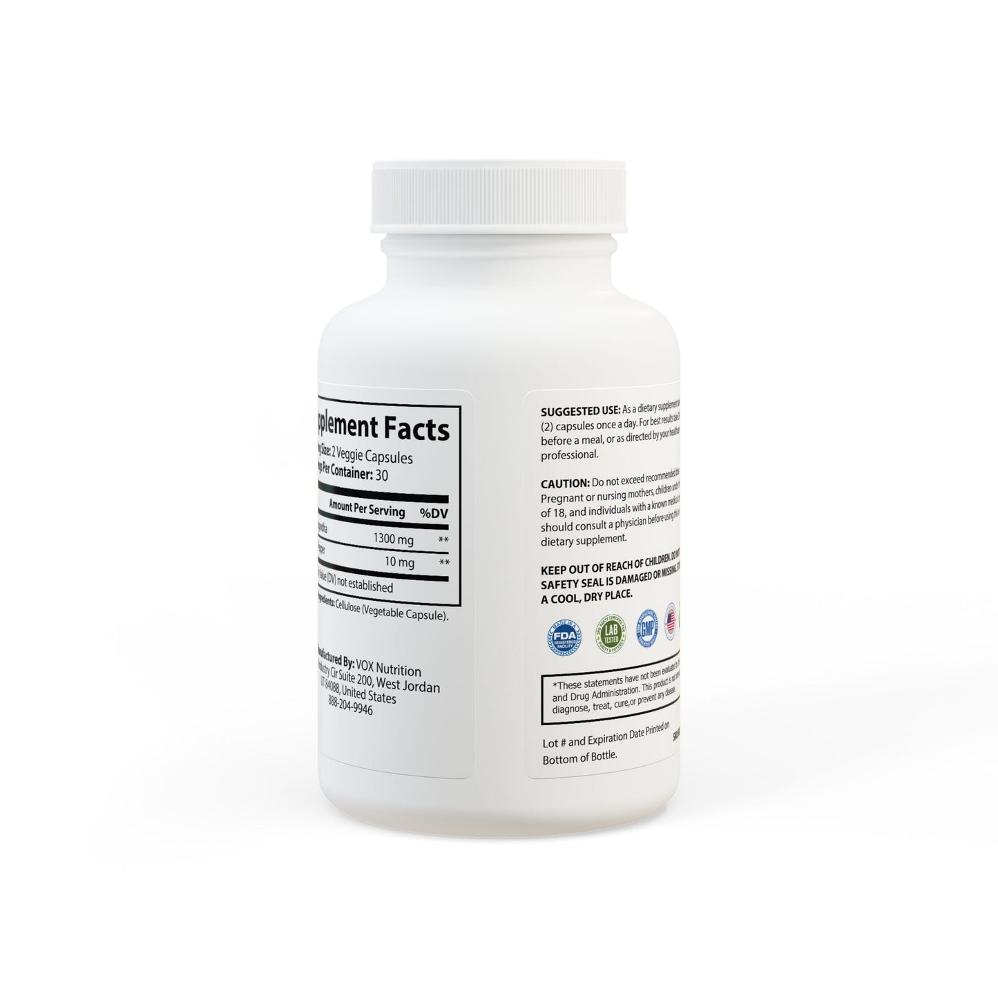 Legaci X Ashwagandha and Black Pepper Supplement (60 capsules)