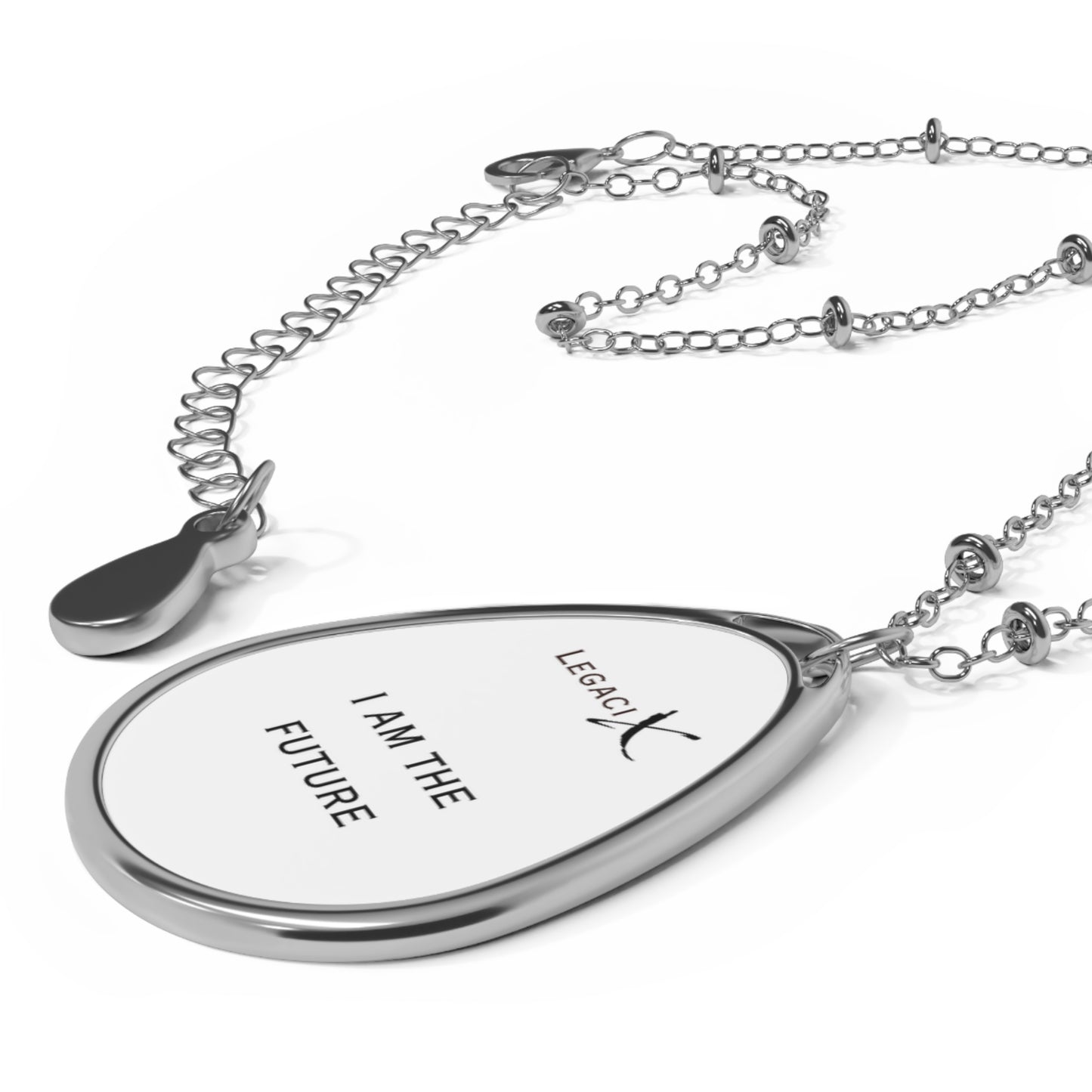 Legaci X Inspirational Oval Necklace - "I Am The Future"