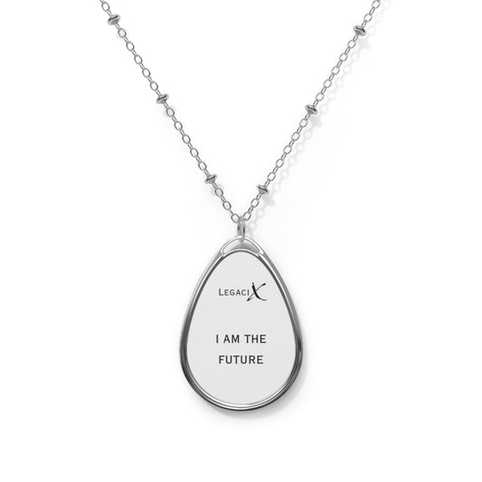 Legaci X Inspirational Oval Necklace - "I Am The Future"