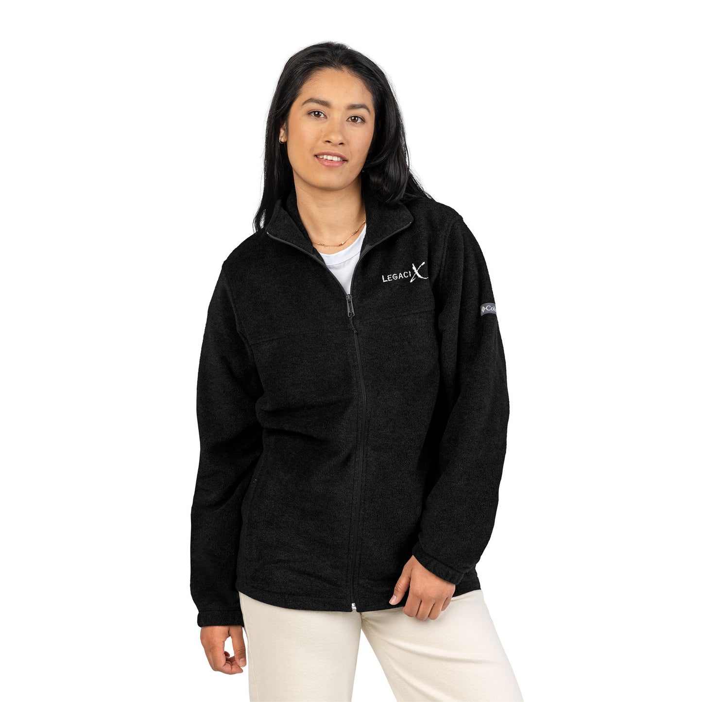 Colombia Legaci X Unisex Fleece Jacket - Cozy Embroidered Outerwear for Outdoor Adventures, Hiking, and Everyday Wear