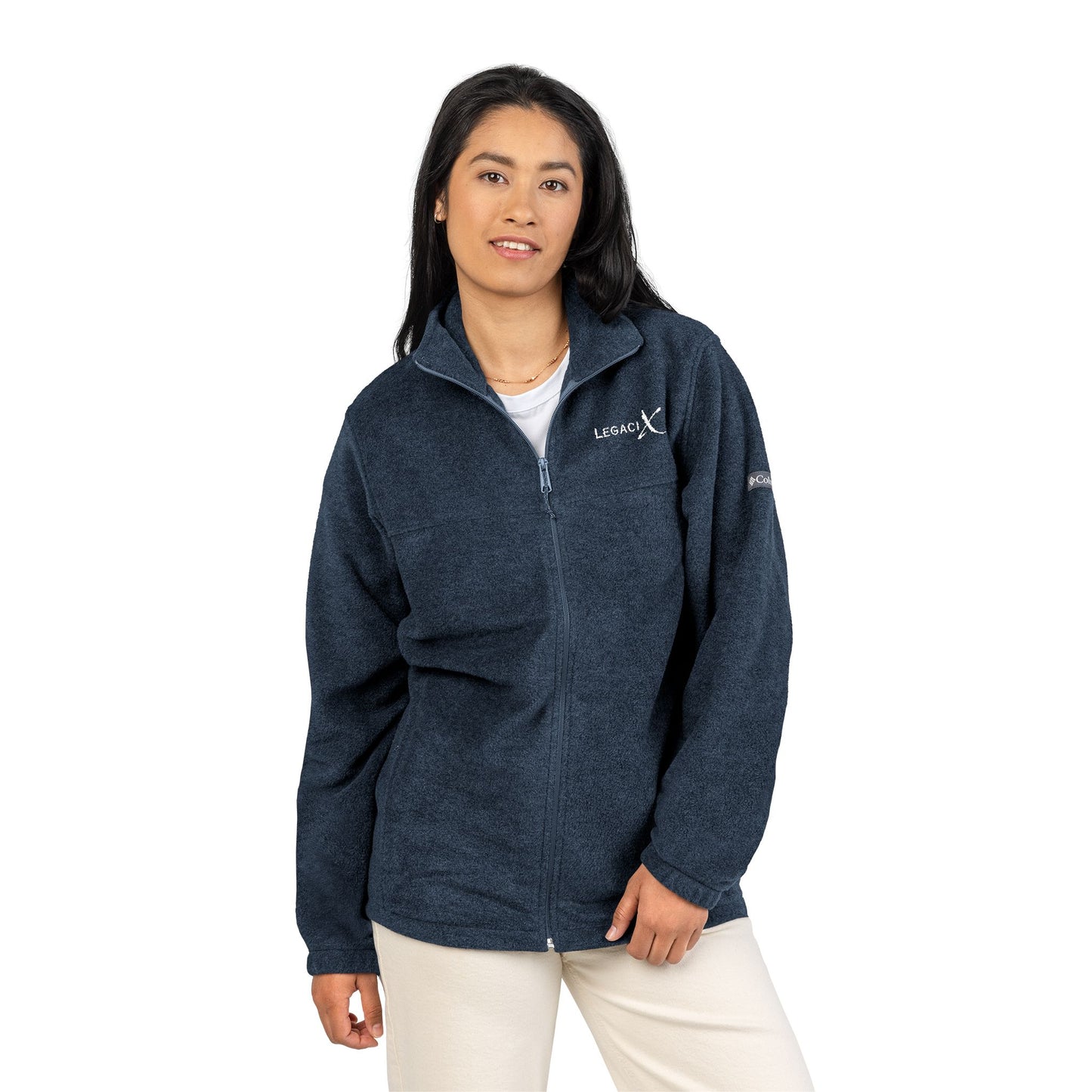 Colombia Legaci X Unisex Fleece Jacket - Cozy Embroidered Outerwear for Outdoor Adventures, Hiking, and Everyday Wear